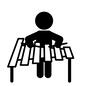 マリンバ奏者 マリンバ奏者,マリンバ,人,人物,木琴,鉄琴,楽器,演奏,オーケストラ,ピクトグラムのシルエット素材