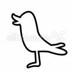 カラス　白抜き カラス,鳥,野鳥のシルエット素材
