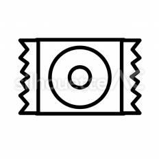 キャンディ　個包装 キャンディ,菓子,個包装のシルエット素材