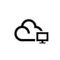 クラウド(PC) クラウド(PC) クラウド,雲,共有,シェア,情報,ストレージ,オンライン,コンピュータ,ネットワーク,パソコンのシルエット素材