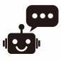 先端技術　チャットボット チャットボット,ロボット,吹き出し,話す,コミュニケーション,情報,技術,アイコン,ピクトグラム,シンプルのシルエット素材