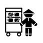 屋台 ベトナム人,屋台,人,人物,男性,ピクトグラム,ノンラー,商品ケース,キャスター,笠のシルエット素材