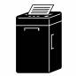 シュレッダー シュレッダー,書類,裁断,破棄,管理,安全,シンプル,おしゃれ,機器,情報のシルエット素材