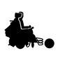電動車椅子サッカー 電動車椅子サッカー 電動車椅子サッカー,電動車椅子,サッカー,ボール,フットガード,人物,人,1人,パラスポーツ,パラリンピックのシルエット素材