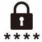 デジタル　パスワードロック パスワードロック,鍵,数字,暗証,ロック,安全,アイコン,ピクトグラム,シンプル,クールのシルエット素材