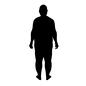 肥満体型 肥満体型 肥満,ダイエット,肥満体型,ダイエット前,人,人物,全身,立つ,後ろ向き,後ろ姿のシルエット素材