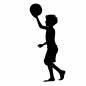 ボールで遊ぶ男の子 ボールで遊ぶ男の子 男の子,ボール,夏休み,ビーチボール,スポーツ,アウトドア,レジャー,遊ぶ,裸足,水着のシルエット素材
