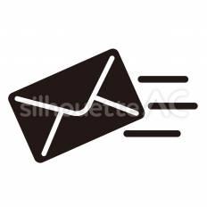 コミュニケーション　メール メール,封筒,通信のシルエット素材