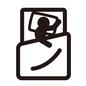 寝相 ピクトグラム,人物,人,横向き,寝具,寝相,枕,敷き布団,掛け布団,布団のシルエット素材