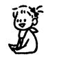 女の子 女の子 女の子,横向き,座る,リボン,笑う,笑顔,赤ちゃん,幼児,人,人物のシルエット素材