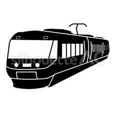 電車 電車,鉄道,車両のシルエット素材