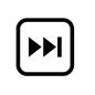 矢印 早送り,曲送り,曲とばし,ボタン,モノクロボタン,白黒ボタン,モノクロアイコン,白黒アイコン,レコーダー,DVDのシルエット素材
