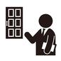 不動産屋 不動産屋,不動産会社,仲介業者,人物,ピクトグラム,玄関,ドア,物件紹介,物件案内,物件のシルエット素材