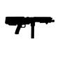 銃 サバイバルゲーム,サバゲ,銃,銃器,アサルトカービン,発砲,武器,兵器,軍事,戦争のシルエット素材