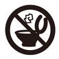 禁止マーク 禁止マーク,貼り紙,トイレ,韓国,公衆トイレ,洋式トイレ,ゴミ,捨てる,流す,便座のシルエット素材