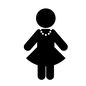 ワンピース ワンピース 服,洋服,衣類,ワンピース,ドレス,スカート,ネックレス,フォーマル,冠婚葬祭,人物のシルエット素材