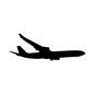 飛行機 飛行機 乗り物,飛行機,航空機,飛ぶ,空,飛行,スカイライン,フライト,エアライン,旅客機のシルエット素材