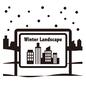 冬の風景 冬の風景 看板,立て看板,都会,雪,雪景色,積雪,積雪,景色,風景,冬のシルエット素材