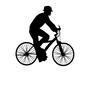 自転車 男性,男の人,人間,人物,運転,乗る,自転車,サイクリング,買い物,外出のシルエット素材
