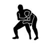 プロレス プロレス 絞め技,プロレス技,技,首,人物,人,プロレス,スポーツ,アイコン,素材のシルエット素材