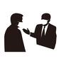 打ち合わせ 打ち合わせ 打ち合わせ,マスク,男性,人物,サラリーマン,新しい生活様式,withコロナ,ウィズコロナ,コロナ対策,公衆衛生のシルエット素材