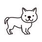 犬 犬 和犬,立ち耳,ペット,飼い犬,愛犬,イヌ,いぬ,生物,生き物,生きもののシルエット素材