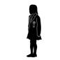卒業式の女の子 女性,女の子,人物,制服,学校,スクール,学生,生徒,卒業生,卒業のシルエット素材