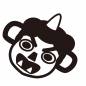 1本ツノの鬼のお面 1本ツノの鬼のお面 鬼,お面,顔,節分,ツノ,1本,怖い,口を開ける,昔話,2月のシルエット素材