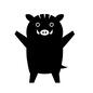 いのしし いのしし 万歳,ばんざい,全身,正面,2019,年賀状,亥年,亥,猪,いのししのシルエット素材