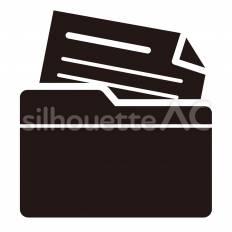 基本　ドキュメント ドキュメント,書類,封筒のシルエット素材