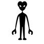 宇宙人 宇宙人 UMA,宇宙人,地球外生命,未確認物体,モンスター,エイリアン,おばけ,UFO,異星人,地球外生命体のシルエット素材