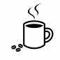 コーヒー コーヒー,飲み物,ホット,湯気,豆,粒,マグ,カフェ,食べ物,11月のシルエット素材