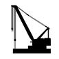クレーン クレーン クレーン,工事,現場,作業,工場,機械,吊るす,運ぶ,移動,持ち上げるのシルエット素材