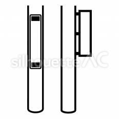 電柱広告 電柱,柱,屋外のシルエット素材