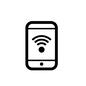 スマートフォン スマートフォン 電波,Wi-Fi,ワイファイ,スマホ,スマートフォン,携帯,モバイル,電話,携帯電話,タブレットのシルエット素材
