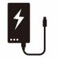 モバイルバッテリー モバイルバッテリー,バッテリー,給電,充電,ケーブル,携帯,備品,シンプル,案内向け,物のシルエット素材