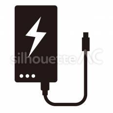モバイルバッテリー モバイルバッテリー,バッテリー,給電のシルエット素材