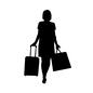 トラベル 人物,女性,全身,歩く,旅,旅行,出張,トラベル,キャリー,キャリーバッグのシルエット素材