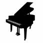 グランドピアノ グランドピアノ グランドピアノ,ピアノ,音楽室,ピアノ教室,リサイタル,鍵盤楽器,楽器,打弦楽器,鍵盤,オーケストラのシルエット素材