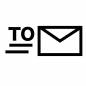 メール　TO メール,宛先,封筒,発信,送信,連絡,設定,シンプル,分かりやすい,スタイリッシュのシルエット素材
