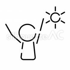 朝起きる ピクトグラム,ピクトサイン,アイコンのシルエット素材