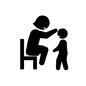 叱る 叱る 叱る,母親,母子,親子,揉め事,子供,しつけ,人物,人,ピクトグラムのシルエット素材