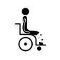 車いす メディカル,人物,ピクトグラム,医療,病院,車いす,車椅子,包帯,怪我人,患者のシルエット素材