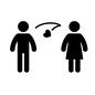 片思い 片思い 片思い,告白,切ない,2人,ペア,好き,ハート,恋愛,男女,男のシルエット素材
