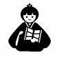 五人囃子(大鼓) 五人囃子(大鼓) 五人囃子,大鼓,雛人形,雛飾り,着物,男性,かわいい,人物,人形,3月のシルエット素材