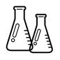 三角フラスコ 理科,化学,実験,道具,理科室,化学室,ガラス,研究,研究室,フラスコのシルエット素材