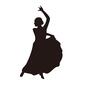 フラメンコ フラメンコ フラメンコ,人,人物,女性,全身,ポーズ,踊る,踊り,ロングドレス,海外旅行のシルエット素材