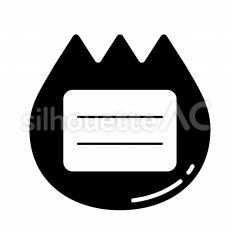 名札（花形） 保育園,幼稚園,こども園のシルエット素材