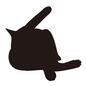 ネコ ネコ ネコ,ねこ,猫,毛繕い,足を開く,足を上げる,片足上げる,身だしなみ,丸まる,1匹のシルエット素材