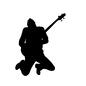 ギターリスト ギタリスト,ベース,ベーシスト,演奏,ミュージシャン,ギター,弾く,バンド,人物,男性のシルエット素材